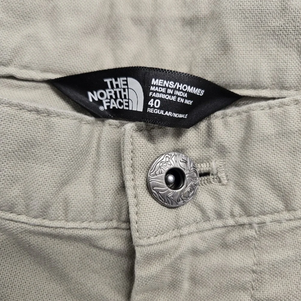 2 The North Face Motion Pants Men's Size 40x32 Gray Tan Articulated Knees Hiking
